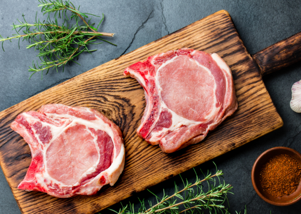 Côte filet de porc dans l'échine par 2 (500g)